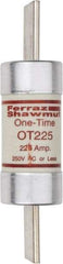 Ferraz Shawmut - 250 VAC/VDC, 225 Amp, Fast-Acting General Purpose Fuse - Clip Mount, 8-5/8" OAL, 20 at DC, 50 at AC kA Rating, 2-1/16" Diam - Exact Tool & Supply