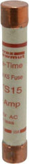 Ferraz Shawmut - 300 VDC, 600 VAC, 15 Amp, Fast-Acting General Purpose Fuse - Clip Mount, 127mm OAL, 20 at DC, 50 at AC kA Rating, 13/16" Diam - Exact Tool & Supply
