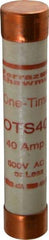Ferraz Shawmut - 300 VDC, 600 VAC, 40 Amp, Fast-Acting General Purpose Fuse - Clip Mount, 5-1/2" OAL, 20 at DC, 50 at AC kA Rating, 1-1/16" Diam - Exact Tool & Supply