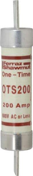 Ferraz Shawmut - 300 VDC, 600 VAC, 200 Amp, Fast-Acting General Purpose Fuse - Clip Mount, 9-5/8" OAL, 20 at DC, 50 at AC kA Rating, 1-13/16" Diam - Exact Tool & Supply