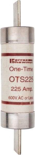 Ferraz Shawmut - 300 VDC, 600 VAC, 225 Amp, Fast-Acting General Purpose Fuse - Clip Mount, 11-5/8" OAL, 20 at DC, 50 at AC kA Rating, 2-9/16" Diam - Exact Tool & Supply