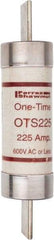 Ferraz Shawmut - 300 VDC, 600 VAC, 225 Amp, Fast-Acting General Purpose Fuse - Clip Mount, 11-5/8" OAL, 20 at DC, 50 at AC kA Rating, 2-9/16" Diam - Exact Tool & Supply