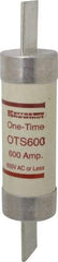 Ferraz Shawmut - 300 VDC, 600 VAC, 600 Amp, Fast-Acting General Purpose Fuse - Clip Mount, 13-3/8" OAL, 20 at DC, 50 at AC kA Rating, 3-1/8" Diam - Exact Tool & Supply