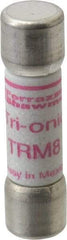 Ferraz Shawmut - 250 VAC, 8 Amp, Time Delay General Purpose Fuse - Clip Mount, 1-1/2" OAL, 10 at AC kA Rating, 13/32" Diam - Exact Tool & Supply