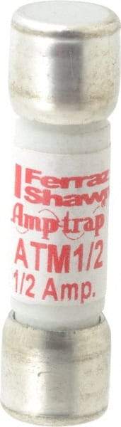 Ferraz Shawmut - 600 VAC/VDC, 0.5 Amp, Fast-Acting General Purpose Fuse - Clip Mount, 1-1/2" OAL, 100 at AC/DC kA Rating, 13/32" Diam - Exact Tool & Supply