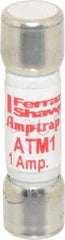 Ferraz Shawmut - 600 VAC/VDC, 1 Amp, Fast-Acting General Purpose Fuse - Clip Mount, 1-1/2" OAL, 100 at AC/DC kA Rating, 13/32" Diam - Exact Tool & Supply