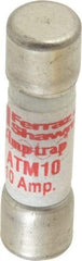 Ferraz Shawmut - 600 VAC/VDC, 10 Amp, Fast-Acting General Purpose Fuse - Clip Mount, 1-1/2" OAL, 100 at AC/DC kA Rating, 13/32" Diam - Exact Tool & Supply