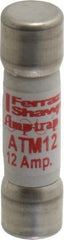 Ferraz Shawmut - 600 VAC/VDC, 12 Amp, Fast-Acting General Purpose Fuse - Clip Mount, 1-1/2" OAL, 100 at AC/DC kA Rating, 13/32" Diam - Exact Tool & Supply