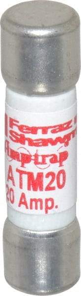 Ferraz Shawmut - 600 VAC/VDC, 20 Amp, Fast-Acting General Purpose Fuse - Clip Mount, 1-1/2" OAL, 100 at AC/DC kA Rating, 13/32" Diam - Exact Tool & Supply