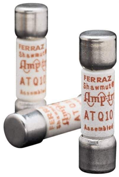 Ferraz Shawmut - 500 VAC, 6.25 Amp, Time Delay Midget Fuse - Clip Mount, 1-1/2" OAL, 10 at AC kA Rating, 13/32" Diam - Exact Tool & Supply