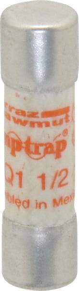 Ferraz Shawmut - 500 VAC, 1.5 Amp, Time Delay General Purpose Fuse - Clip Mount, 1-1/2" OAL, 10 at AC kA Rating, 13/32" Diam - Exact Tool & Supply