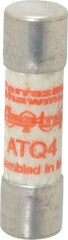 Ferraz Shawmut - 500 VAC, 4 Amp, Time Delay General Purpose Fuse - Clip Mount, 1-1/2" OAL, 10 at AC kA Rating, 13/32" Diam - Exact Tool & Supply