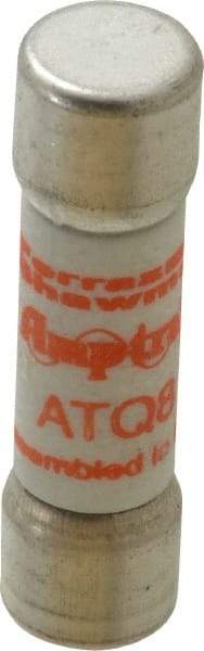 Ferraz Shawmut - 500 VAC, 8 Amp, Time Delay General Purpose Fuse - Clip Mount, 1-1/2" OAL, 10 at AC kA Rating, 13/32" Diam - Exact Tool & Supply