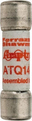 Ferraz Shawmut - 500 VAC, 14 Amp, Time Delay Midget Fuse - Clip Mount, 1-1/2" OAL, 10 at AC kA Rating, 13/32" Diam - Exact Tool & Supply