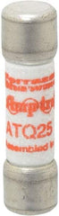 Ferraz Shawmut - 500 VAC, 25 Amp, Time Delay General Purpose Fuse - Clip Mount, 1-1/2" OAL, 10 at AC kA Rating, 13/32" Diam - Exact Tool & Supply