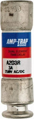 Ferraz Shawmut - 250 VAC/VDC, 3 Amp, Time Delay General Purpose Fuse - Clip Mount, 51mm OAL, 100 at DC, 200 at AC kA Rating, 9/16" Diam - Exact Tool & Supply