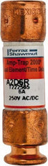 Ferraz Shawmut - 250 VAC/VDC, 6 Amp, Time Delay General Purpose Fuse - Clip Mount, 51mm OAL, 100 at DC, 200 at AC kA Rating, 9/16" Diam - Exact Tool & Supply