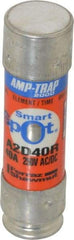 Ferraz Shawmut - 250 VAC/VDC, 40 Amp, Time Delay General Purpose Fuse - Clip Mount, 76mm OAL, 100 at DC, 200 at AC kA Rating, 13/16" Diam - Exact Tool & Supply
