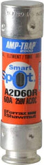 Ferraz Shawmut - 250 VAC/VDC, 60 Amp, Time Delay General Purpose Fuse - Clip Mount, 76mm OAL, 100 at DC, 200 at AC kA Rating, 13/16" Diam - Exact Tool & Supply