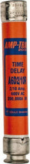 Ferraz Shawmut - 600 VAC/VDC, 0.2 Amp, Time Delay General Purpose Fuse - Clip Mount, 127mm OAL, 100 at DC, 200 at AC kA Rating, 13/16" Diam - Exact Tool & Supply