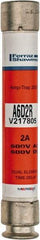 Ferraz Shawmut - 600 VAC/VDC, 2 Amp, Time Delay General Purpose Fuse - Clip Mount, 127mm OAL, 100 at DC, 200 at AC kA Rating, 13/16" Diam - Exact Tool & Supply