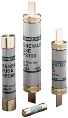 Ferraz Shawmut - 600 VAC, 90 Amp, Fast-Acting Renewable Fuse - Fuse Holder Mount, 7-7/8" OAL, 10 at AC kA Rating, 1-5/16" Diam - Exact Tool & Supply