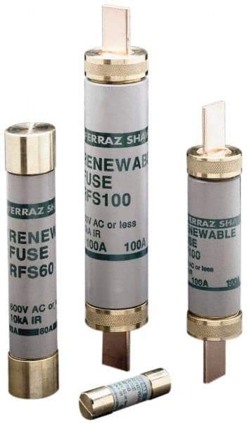 Ferraz Shawmut - 600 VAC, 70 Amp, Fast-Acting Renewable Fuse - Fuse Holder Mount, 7-7/8" OAL, 10 at AC kA Rating, 1-5/16" Diam - Exact Tool & Supply