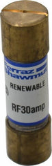 Ferraz Shawmut - 250 VAC, 30 Amp, Fast-Acting Renewable Fuse - Clip Mount, 51mm OAL, 10 at AC kA Rating, 9/16" Diam - Exact Tool & Supply