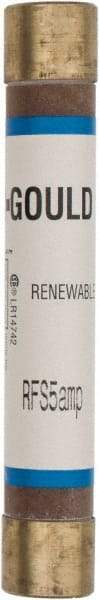 Ferraz Shawmut - 600 VAC, 5 Amp, Fast-Acting Renewable Fuse - Clip Mount, 127mm OAL, 10 at AC kA Rating, 13/16" Diam - Exact Tool & Supply