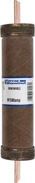 Ferraz Shawmut - 600 VAC, 80 Amp, Fast-Acting Renewable Fuse - Clip Mount, 7-7/8" OAL, 10 at AC kA Rating, 1-5/16" Diam - Exact Tool & Supply