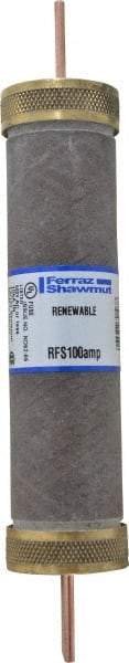 Ferraz Shawmut - 600 VAC, 100 Amp, Fast-Acting Renewable Fuse - Clip Mount, 7-7/8" OAL, 10 at AC kA Rating, 1-5/16" Diam - Exact Tool & Supply