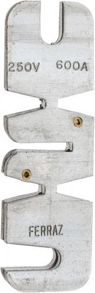 Ferraz Shawmut - 250 VAC, 600 Amp, Fast-Acting Renewable Fuse - Fuse Holder Mount, 10-3/8" OAL, 10 at AC kA Rating, 2-9/16" Diam - Exact Tool & Supply