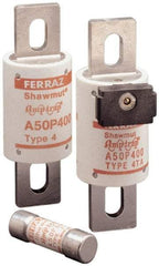 Ferraz Shawmut - 450 VDC, 500 VAC, 600 Amp, Fast-Acting Semiconductor/High Speed Fuse - Bolt-on Mount, 4-15/32" OAL, 100 at AC, 79 at DC kA Rating, 2" Diam - Exact Tool & Supply