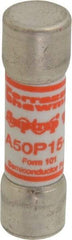 Ferraz Shawmut - 450 VDC, 500 VAC, 15 Amp, Fast-Acting Semiconductor/High Speed Fuse - Clip Mount, 50.8mm OAL, 100 at AC, 79 at DC kA Rating, 9/16" Diam - Exact Tool & Supply
