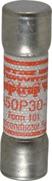 Ferraz Shawmut - 450 VDC, 500 VAC, 30 Amp, Fast-Acting Semiconductor/High Speed Fuse - Clip Mount, 50.8mm OAL, 100 at AC, 79 at DC kA Rating, 9/16" Diam - Exact Tool & Supply