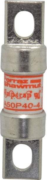 Ferraz Shawmut - 450 VDC, 500 VAC, 40 Amp, Fast-Acting Semiconductor/High Speed Fuse - Bolt-on Mount, 3-3/16" OAL, 100 at AC, 79 at DC kA Rating, 13/16" Diam - Exact Tool & Supply