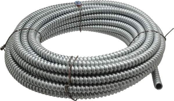 Made in USA - 3/8" Trade Size, 50' Long, Flexible Reduced Wall Flex Conduit - Steel, 3/8" ID - Exact Tool & Supply