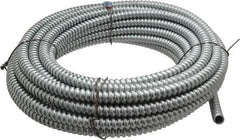 Made in USA - 3/8" Trade Size, 50' Long, Flexible Reduced Wall Flex Conduit - Steel, 3/8" ID - Exact Tool & Supply