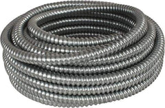 Made in USA - 1/2" Trade Size, 50' Long, Flexible Reduced Wall Flex Conduit - Steel, 5/8" ID - Exact Tool & Supply