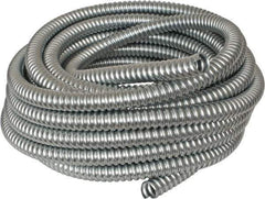 Made in USA - 3/4" Trade Size, 50' Long, Flexible Reduced Wall Flex Conduit - Steel - Exact Tool & Supply