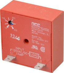 NCC - 2 Pin, Time Delay Relay - 1 at Resistive or Inductive Load Contact Amp, 120 VAC/VDC, On Board Trimpot - Exact Tool & Supply