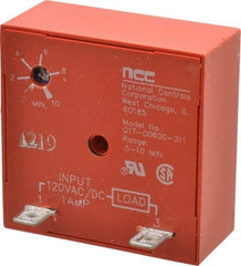 NCC - 2 Pin, Time Delay Relay - 1 at Resistive or Inductive Load Contact Amp, 120 VAC/VDC, On Board Trimpot - Exact Tool & Supply