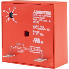 NCC - 2 Pin, Time Delay Relay - 1 at Resistive or Inductive Load Contact Amp, 24 VAC/VDC, On Board Trimpot - Exact Tool & Supply