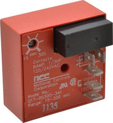 NCC - 5 Pin, SPDT Time Delay Relay - 8 at 250 VAC Resistive Load Contact Amp, 120 VAC, On Board Trimpot - Exact Tool & Supply