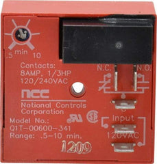 NCC - 5 Pin, SPDT Time Delay Relay - 8 at 250 VAC Resistive Load Contact Amp, 120 VAC, On Board Trimpot - Exact Tool & Supply