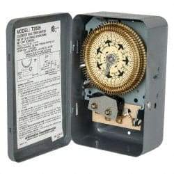 Intermatic - 7 Day Indoor Analog Electromechanical Timer Switch - 6 On/Off per Day, 120 VAC, 60 Hz, - Exact Tool & Supply