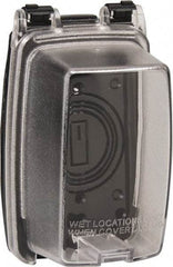 Intermatic - Electrical Outlet Box Polycarbonate Weatherproof Receptacle Cover - Includes (3) Patented Inserts For GFCI/Duplex/Toggle/Round Receptacles, Base Cover Assembly, Gasket, Mounting Screws - Exact Tool & Supply
