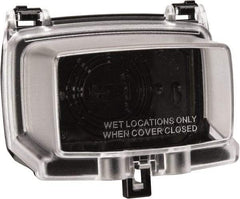 Intermatic - Electrical Outlet Box Polycarbonate Weatherproof Receptacle Cover - Includes (3) Patented Inserts For GFCI/Duplex/Toggle/Round Receptacles, Base Cover Assembly, Gasket, Mounting Screws - Exact Tool & Supply