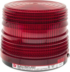 Federal Signal Corp - 12 VDC, 3R NEMA Rated, Strobe Tube, Red, Strobe Light - 80 Flashes per min, 5-1/2 Inch Diameter, 5-1/16 Inch High, IP66 Ingress Rating, Surface Mount - Exact Tool & Supply