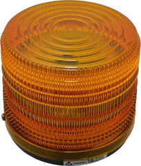 Federal Signal Corp - 12 VDC, 3R NEMA Rated, Strobe Tube, Amber, Strobe Light - 80 Flashes per min, 5-1/2 Inch Diameter, 5-1/16 Inch High, IP66 Ingress Rating, Surface Mount - Exact Tool & Supply